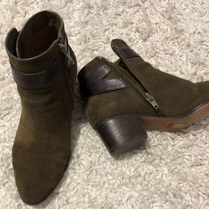 Dark green booties-Coach
